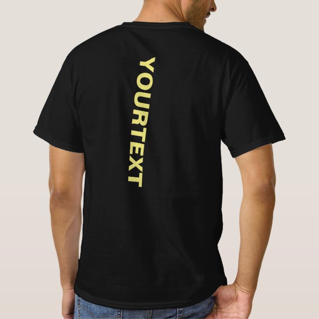 Camiseta Masculina de Texto Grande Fonte Impressão (Verso)
