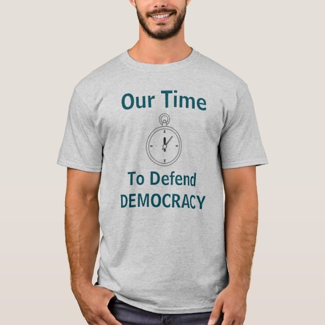 Camiseta Masculina Defenda a Democracia, V2 (Frente)