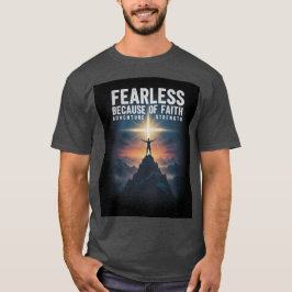 Camiseta Masculina Destemido Por Causa Da Fé Crist