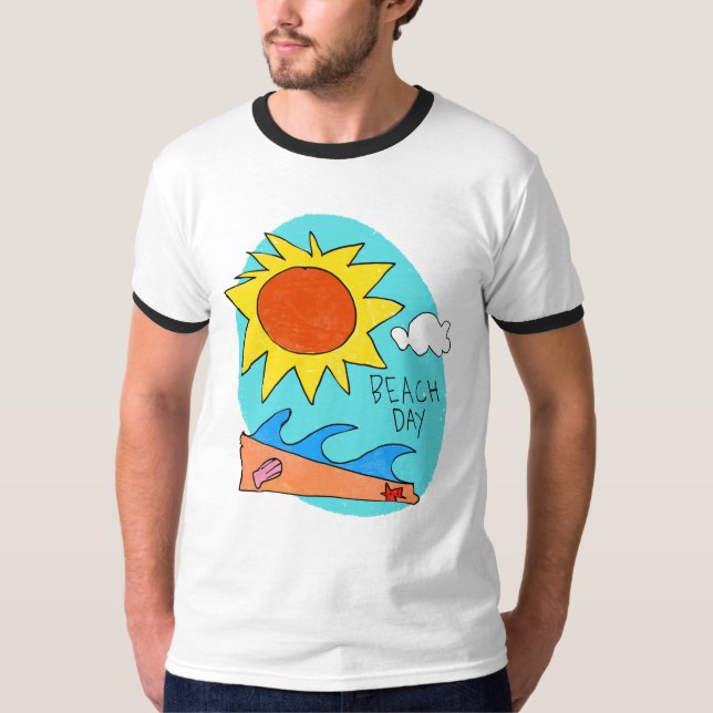 Camiseta masculina "Dia de Praia" (Frente)