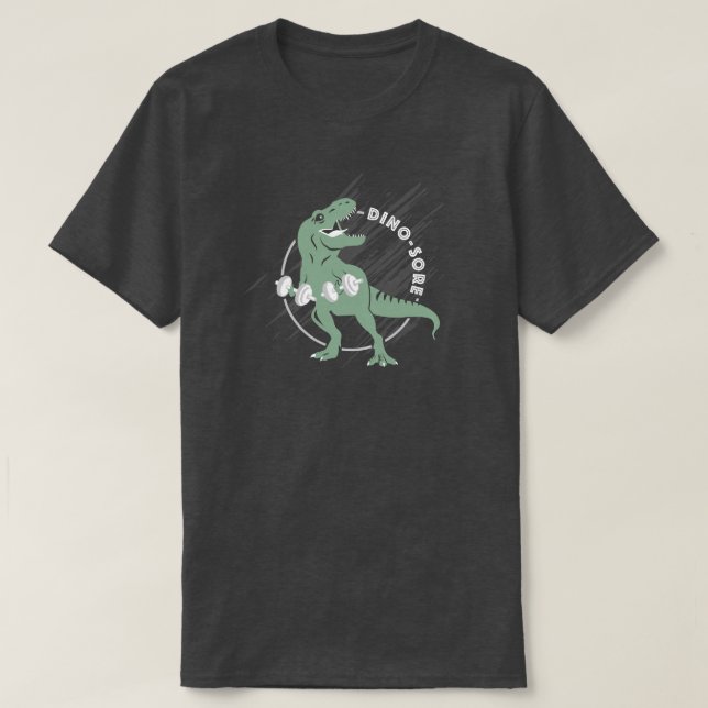 Camiseta masculina DinoSore (Frente do Design)
