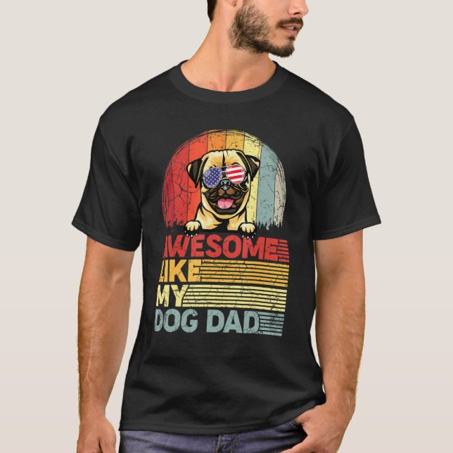 Camiseta Masculina Distressed Pug Incrível Como Me (Frente)