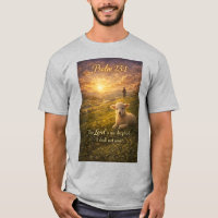 Camiseta masculina do cordeiro cristão Salmo 23:1
