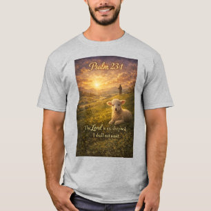 Camiseta masculina do cordeiro cristão Salmo 23:1