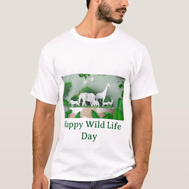 Camiseta masculina do Dia Internacional da Vida Se (Frente)