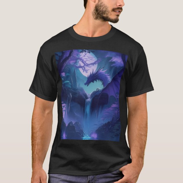 camiseta masculina do dragão (Frente)