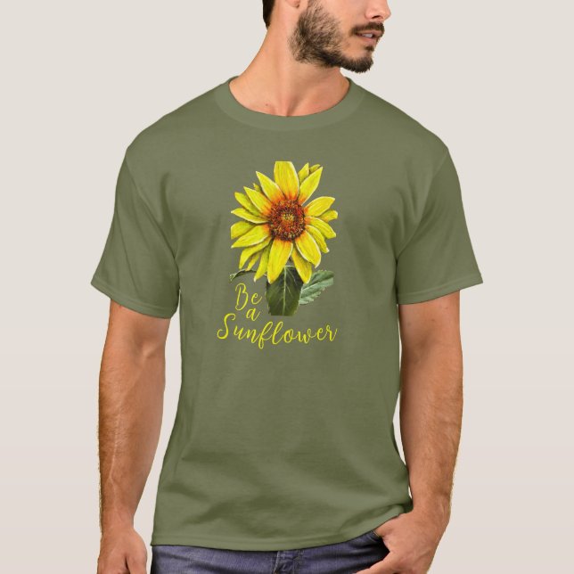 Camiseta masculina do girassol (Frente)