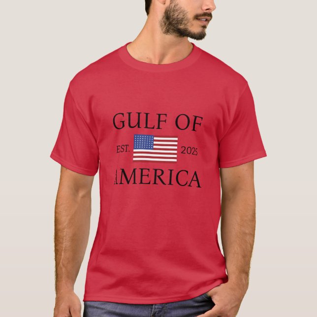 Camiseta masculina do Golfo da América (Frente)