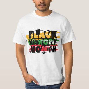 Camiseta masculina em tributo ao Mês da História N
