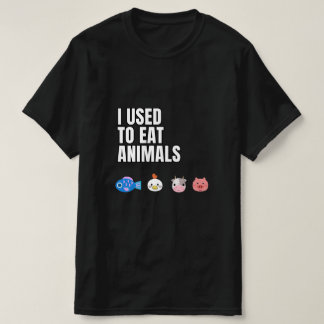 Camiseta masculina Eu costumava comer animais