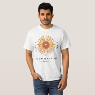 Camiseta Masculina Fé Cristã 'Haja Luz'