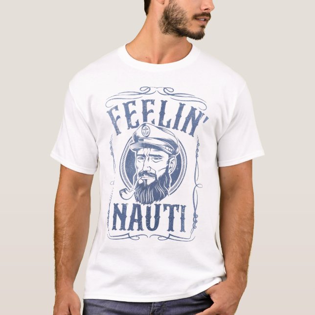 Camiseta masculina Feelin Nauti (Frente)