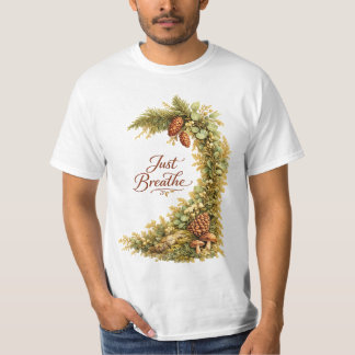 Camiseta masculina Forest Botanical Just Breathe