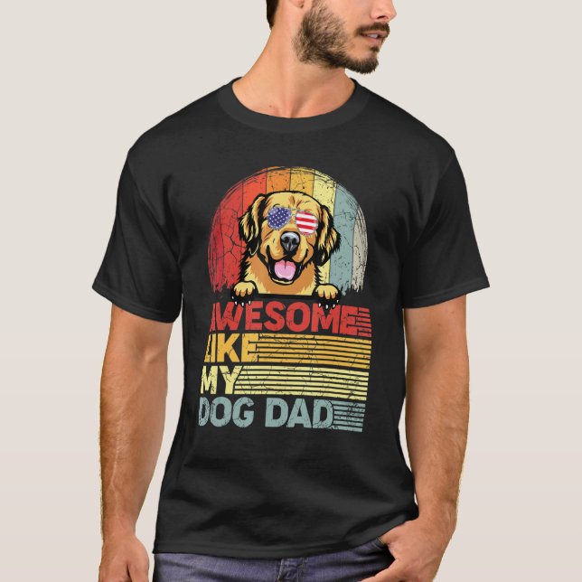 Camiseta Masculina Golden Retriever Distressed Inc (Frente)