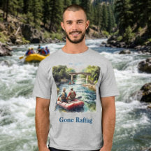 Camiseta Masculina Gone Rafting White Water River