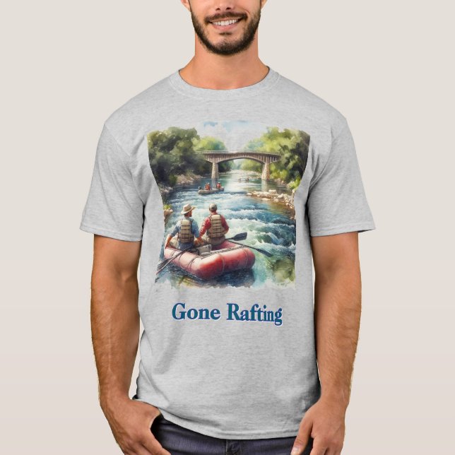 Camiseta Masculina Gone Rafting White Water River (Frente)