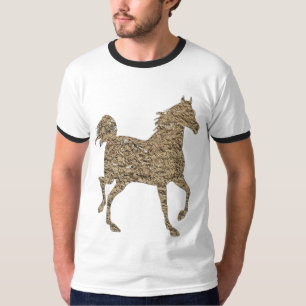 Camiseta Masculina Gráfica Cavalo Dourado