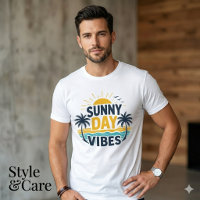 Camiseta Masculina Gráfica de Dia Ensolarado Diver