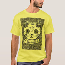 Camiseta masculina gráfica engraçada de gato