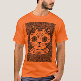 Camiseta masculina gráfica engraçada de gato