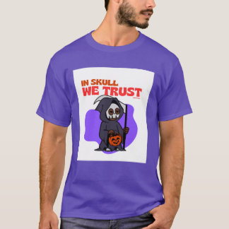 Camiseta masculina Halloween In Skull We Trust