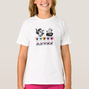 Camiseta Masculina Idols Cantando KPop Hearts Korea Lover