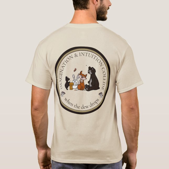 Camiseta masculina Imagination & Intuition Collide (Verso)