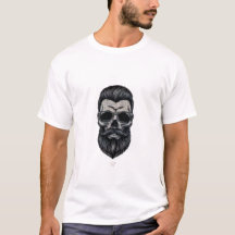Camiseta masculina impressa com caveira gráfica e
