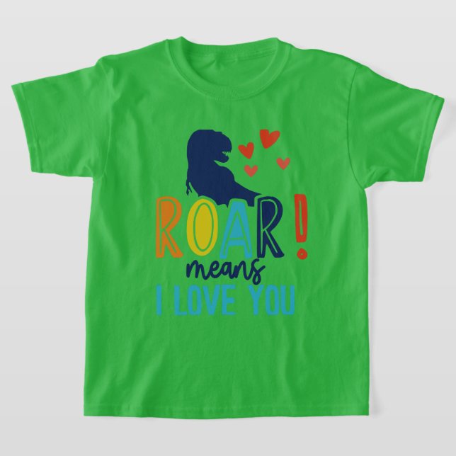 Camiseta Masculina Infantil ROAR com Amor – Dino (Postura )