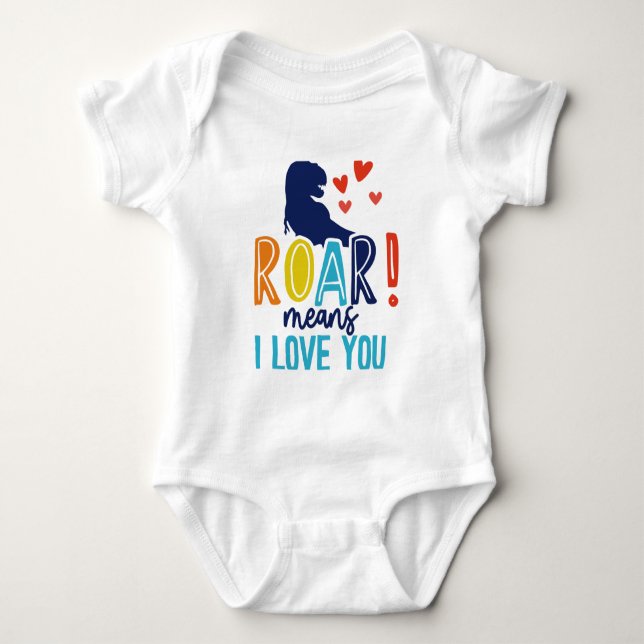 Camiseta Masculina Infantil ROAR com Amor – Dino (Frente)