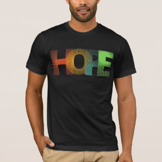 Camiseta masculina inspiradora HOPE Colorida