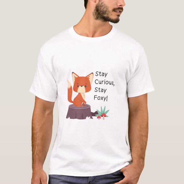 Camiseta Masculina Inspiradora Stay Foxy (Frente)