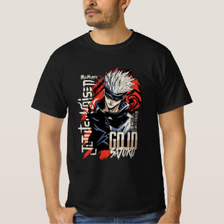 Camiseta masculina Jujutsu kaisen Camiseta preta 