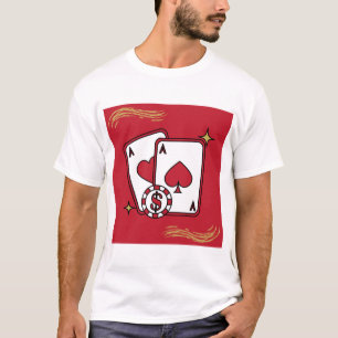 Camiseta masculina Lucky Poker Aces Casino