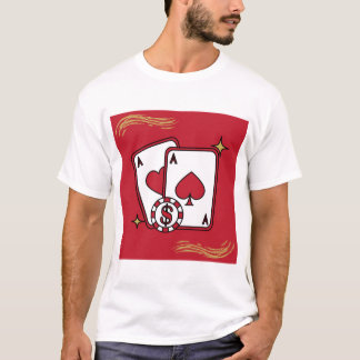 Camiseta masculina Lucky Poker Aces Casino