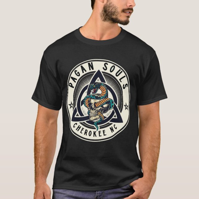 Camiseta masculina manga curta com logotipo Pagan  (Frente)