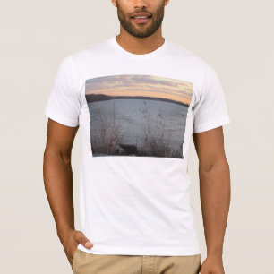 Camiseta Masculina Manga Curta Lake Shore Sunset