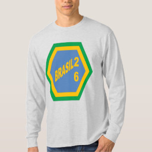Camiseta Masculina Manga Longa cinza BRASIL 26