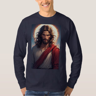 Camiseta Masculina Manga Longa Jesus Cristo Cristã
