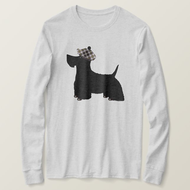 Camiseta Masculina Manga Longa Scottish Terrier (Frente do Design)
