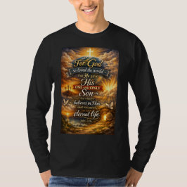 Camiseta Masculina Manga Longa Versículo Bíblico J