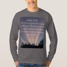 Camiseta Masculina Manga Longa Versículo Bíblico J