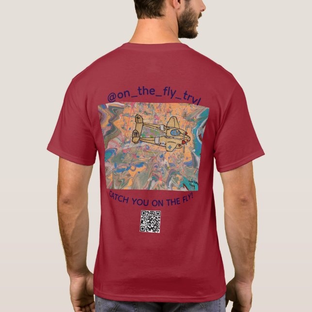Camiseta Masculina Marrom Wings of Gold (Verso)