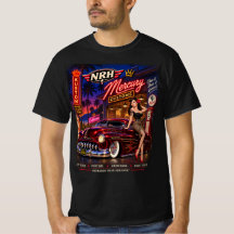 Camiseta masculina Mercury Customs Vintage Pin-Up 