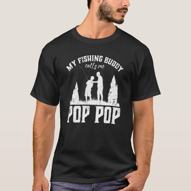 Camiseta masculina Meu parceiro de pesca me chama  (Frente)