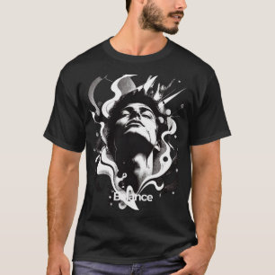 Camiseta Masculina Minimalista Rosto Abstrato Equi