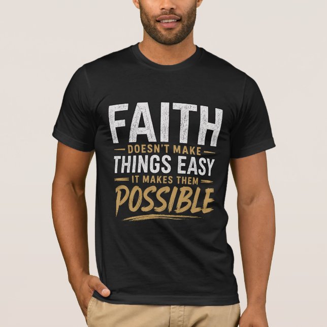 Camiseta Masculina Modelo Tenha Fé em Deus (Frente)
