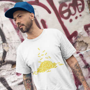 Camiseta Masculina Moedas Douradas