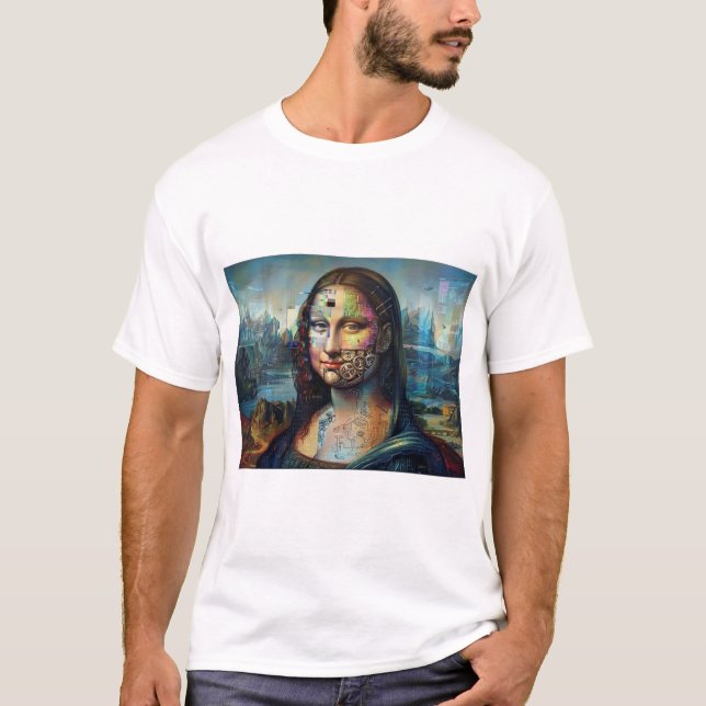 Camiseta Masculina Mona Lisa Futurista (Frente)