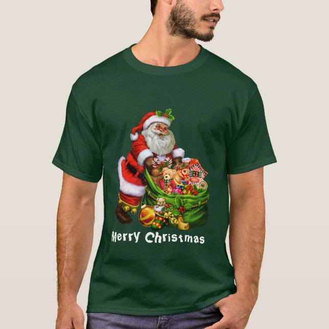 Camiseta masculina Natal Papais noeis (Frente)